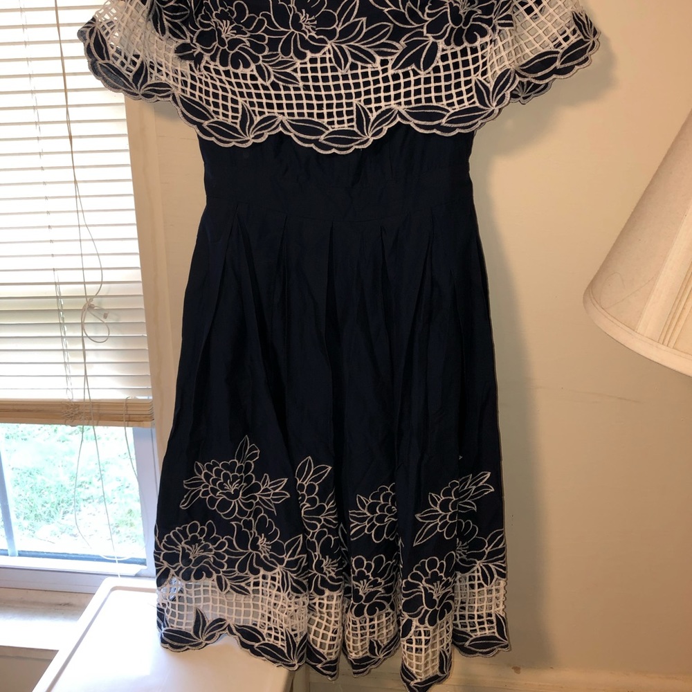 Eliza J Navy Blue Midi dress